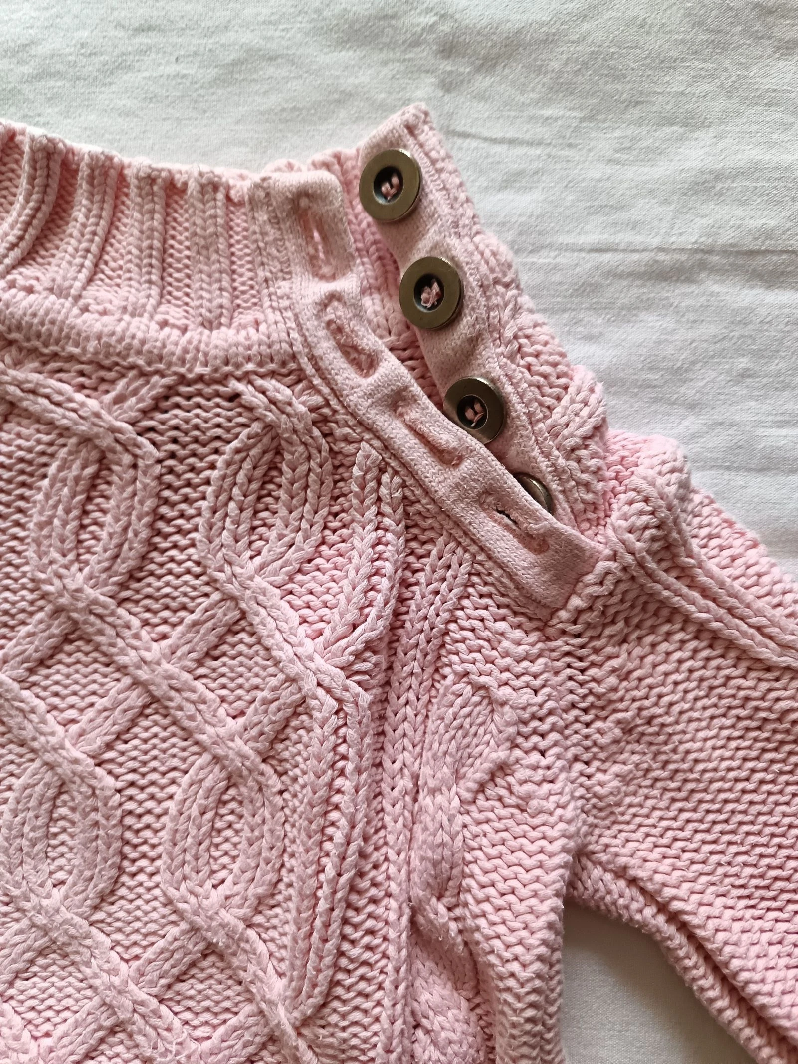 Suéter de malha rosa H&M LOGG com botões – photo 6